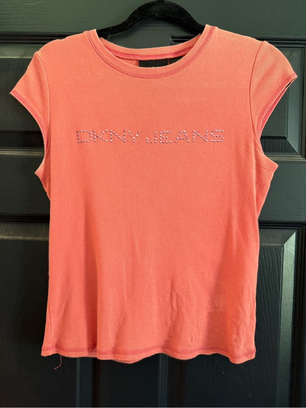 DKNY Y2K Baby Tee Shirt Top vintage, Size Medium, GUC